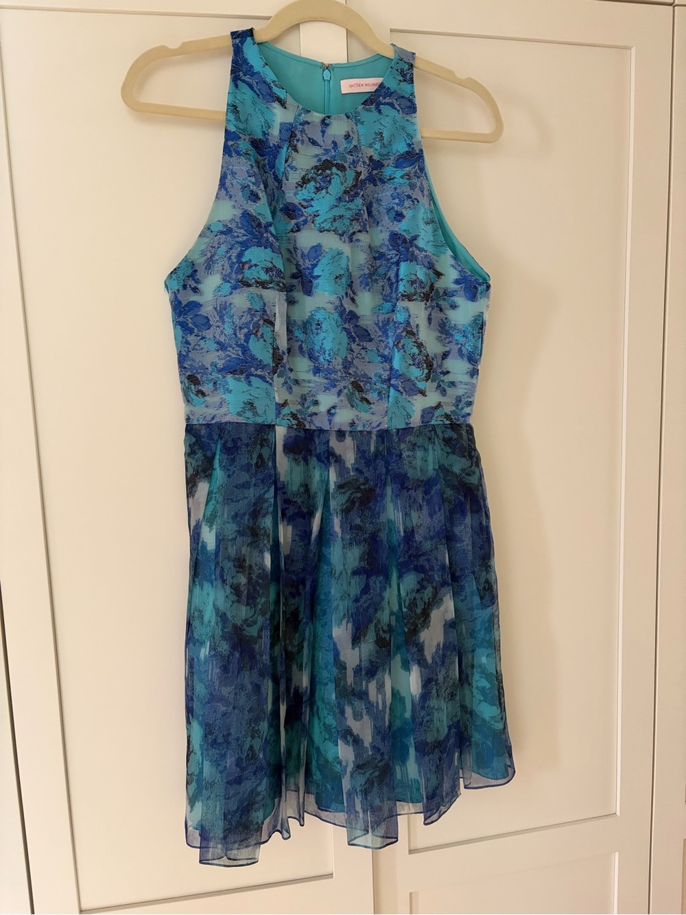 Matthew Williamson Floral Silk Organza Jacquard Mini Dress